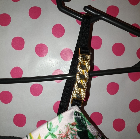 Victoria's secret Very Sexy Pushup Gold Strap Bra 34B Tropical Print  🍹☀️ 🌺 - Picture 3 of 7